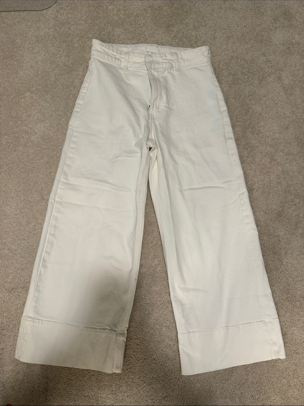 H&M Women’s White Wide Leg Jeans
